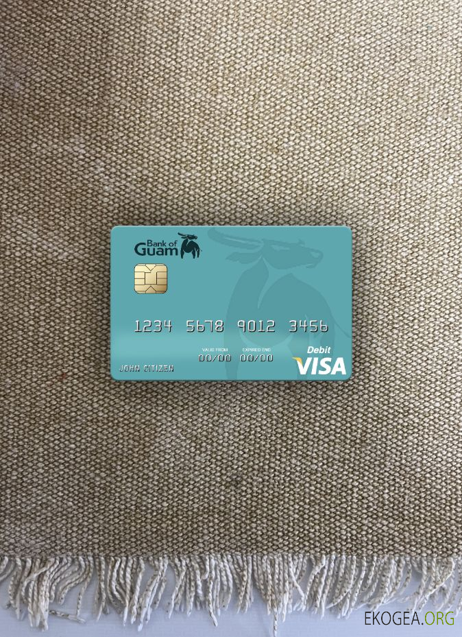 Palau Bank of Guam carte de débit visa photolook , avant